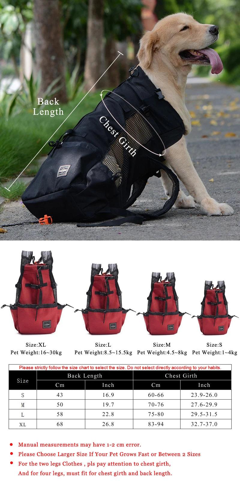 Sac à dos d'extérieur à Double épaule pour chien, sac de transport réfléchissant réglable pour chiens bouledogue français carlin, sac à dos de transport pour voyage - HautePattes