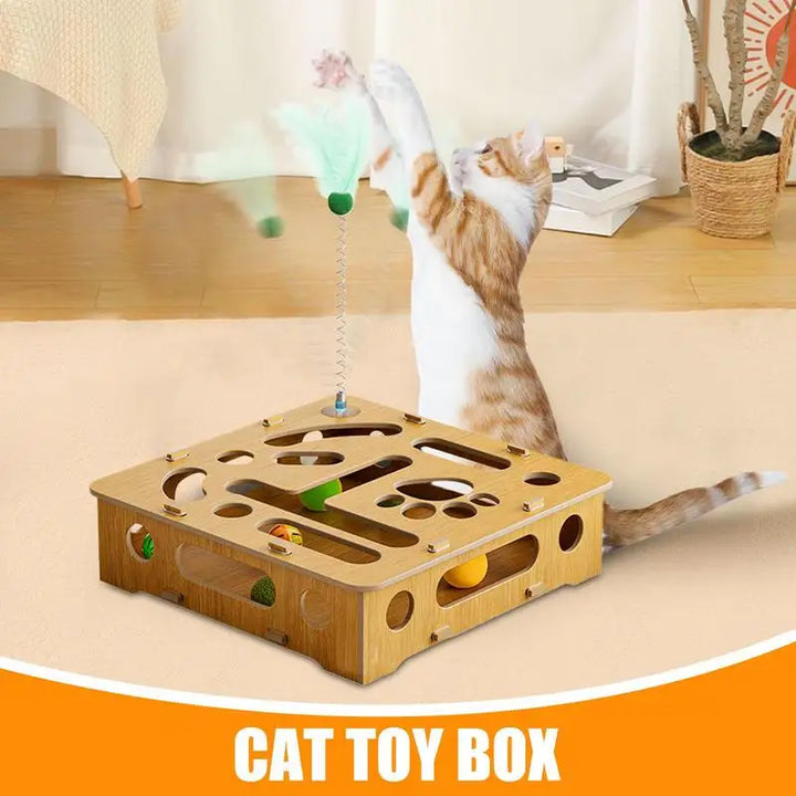 Jouet puzzle chat bois : éveil mental, jeu sans fin