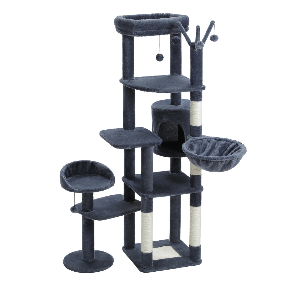 Tour à chat XXL 175 cm – 7 niveaux, hamacs XL & stabilité renforcée