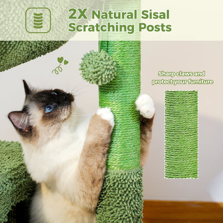 Arbre à chat cactus compact – Confort malin pour petits espaces