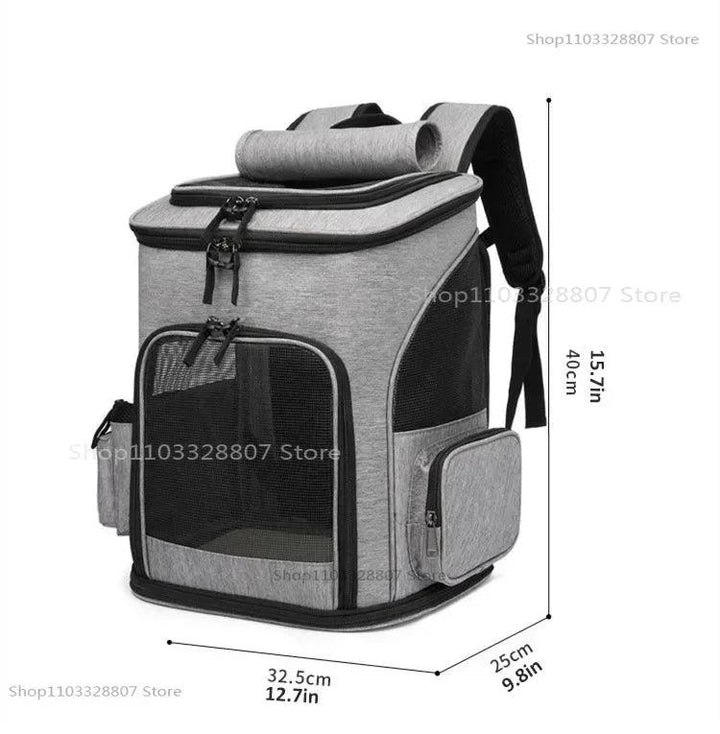 Sac à dos de Transport pour animaux de compagnie, respirant, pliable, sac de voyage, extensible, grande capacité, créatif pour chats et chiens - HautePattes