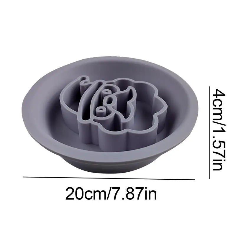 Gamelle en Silicone à Alimentation Lente pour Chiens – Design Mignon & Double Face - HautePattes