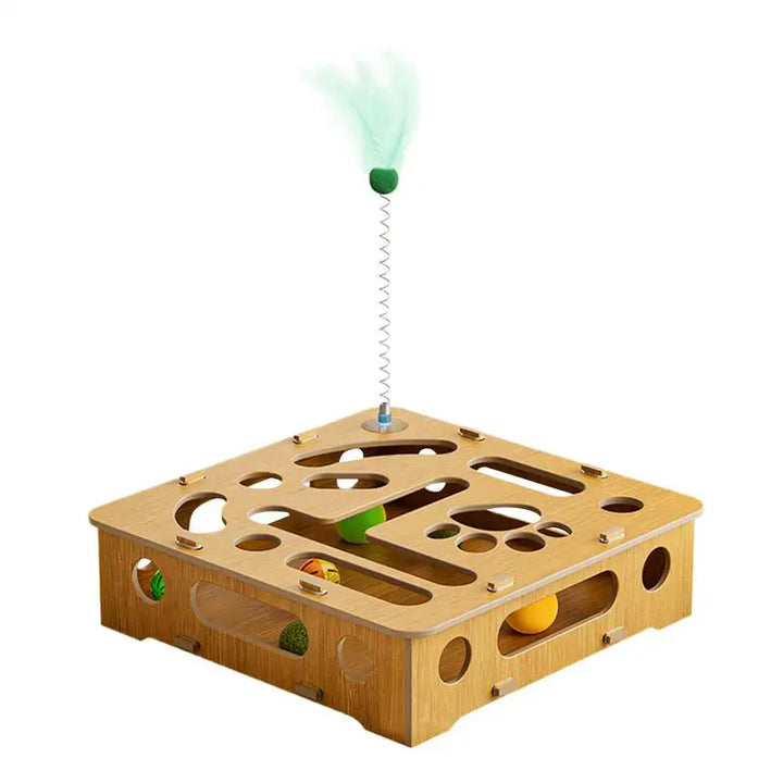 Jouet puzzle chat bois : éveil mental, jeu sans fin